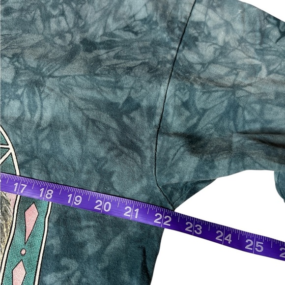 Boho Wolf Motorcycle Graphic Tee Delta Pro Weight Biker Roses Feathers USA Made - Picture 4 of 8